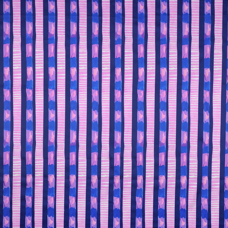 Katoensatijn strepen | Nerida Hansen – marineblauw/pink,  image number 1