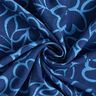 Viscose crêpe abstracte bloemen – marineblauw/koningsblauw,  thumbnail number 3