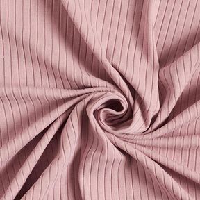 Ribjersey effen – oudroze, 
