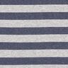 Jersey glitter horizontale strepen – lichtgrijs/marineblauw,  thumbnail number 1