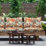 Outdoorstof Canvas Grote bladeren – natuur/terracotta,  thumbnail number 5