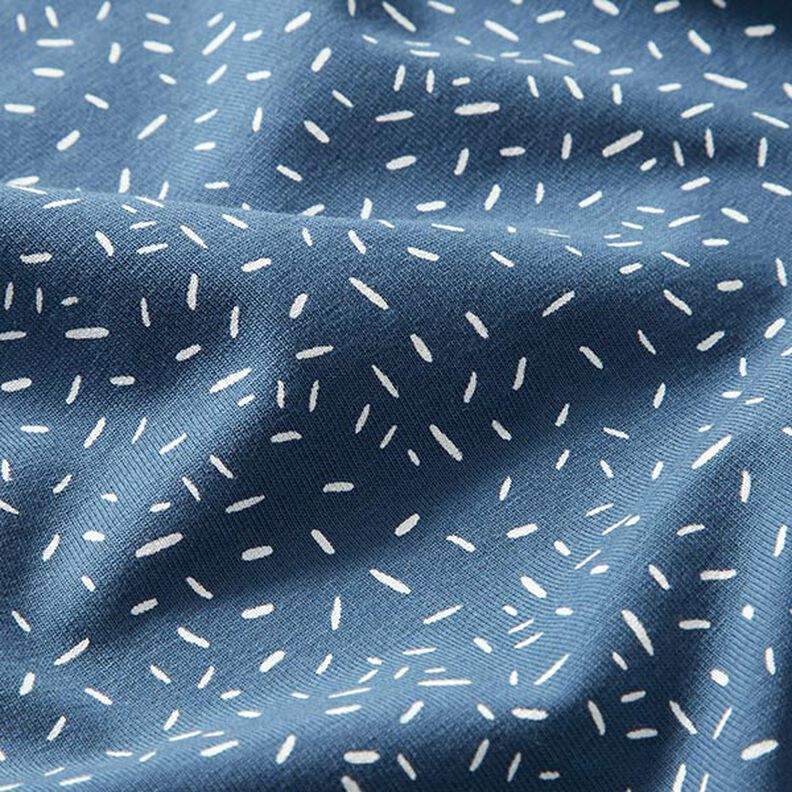 Katoenjersey confetti – jeansblauw,  image number 2