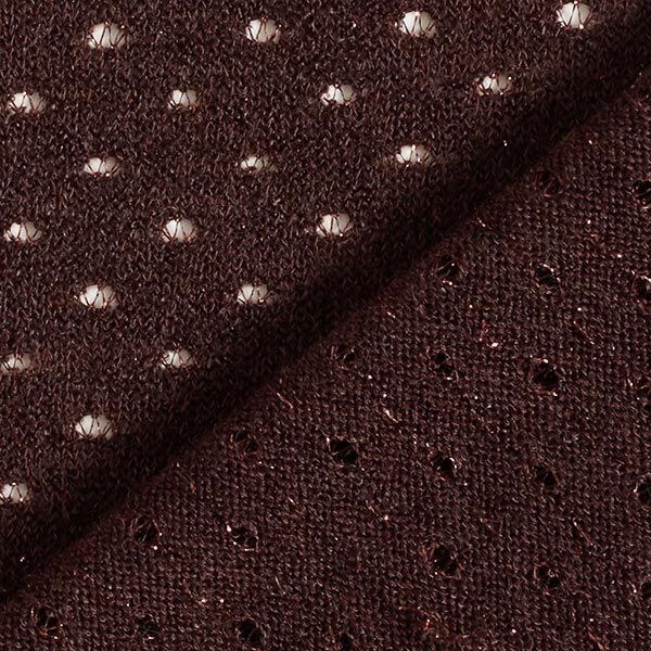 Fijngebreide lurexpunten glitter – bruin, image number 4