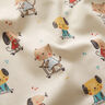 Katoenpopeline Katten en honden op rollers – natuur,  thumbnail number 2