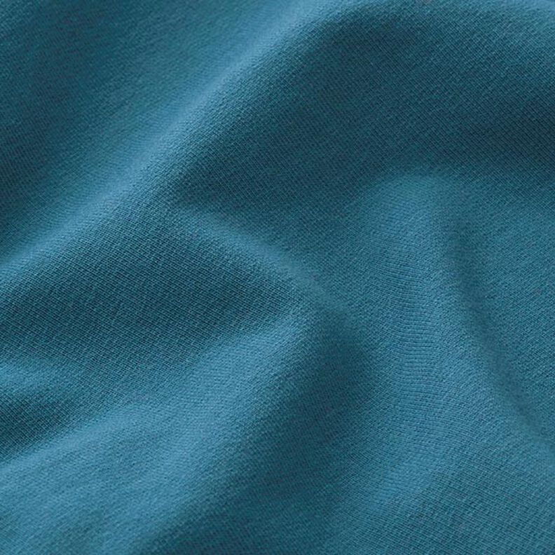Licht katoenen sweatstof effen – licht petroleum,  image number 4