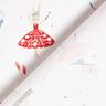 Katoenen stof Cretonne dansende dieren – wit/rood,  thumbnail number 4