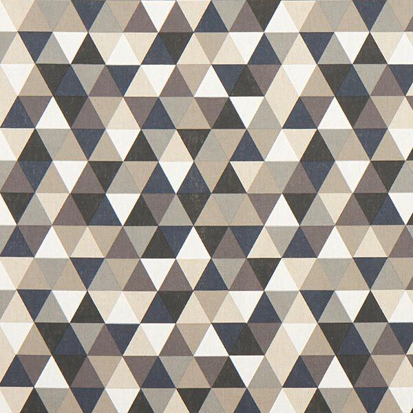 Decostof Half panama Driehoeken – beige/grijs,  image number 1