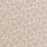 Gecoate katoen abstracte minibladeren – beige/wit,  thumbnail number 1
