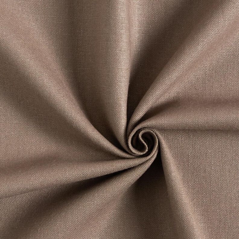 Puur linnen zwaar Effen – donkertaupe,  image number 1