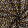 Katoenen stof Cretonne bloemenranken – zwart/currygeel,  thumbnail number 3