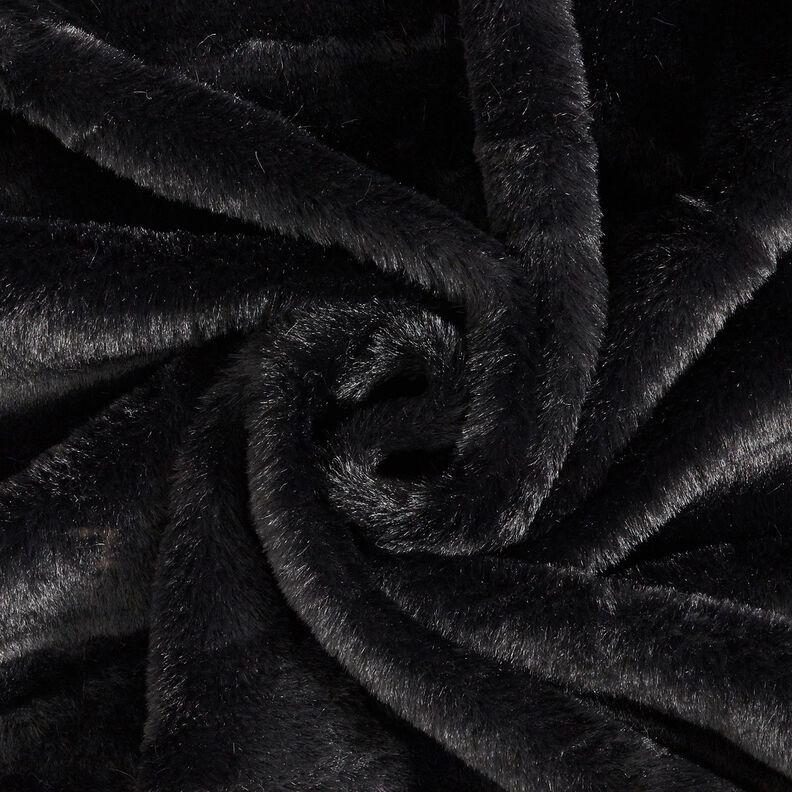 hoogwaardig effen nepbont – zwart,  image number 1