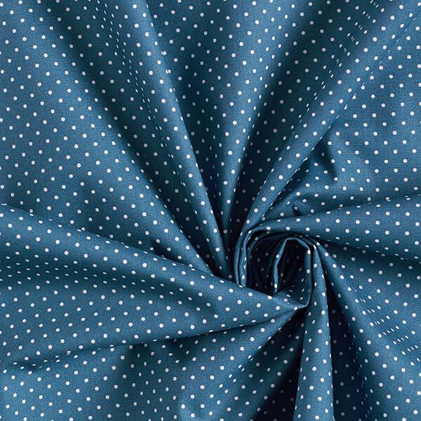 Gecoat katoen Kleine stippen – jeansblauw,  image number 4