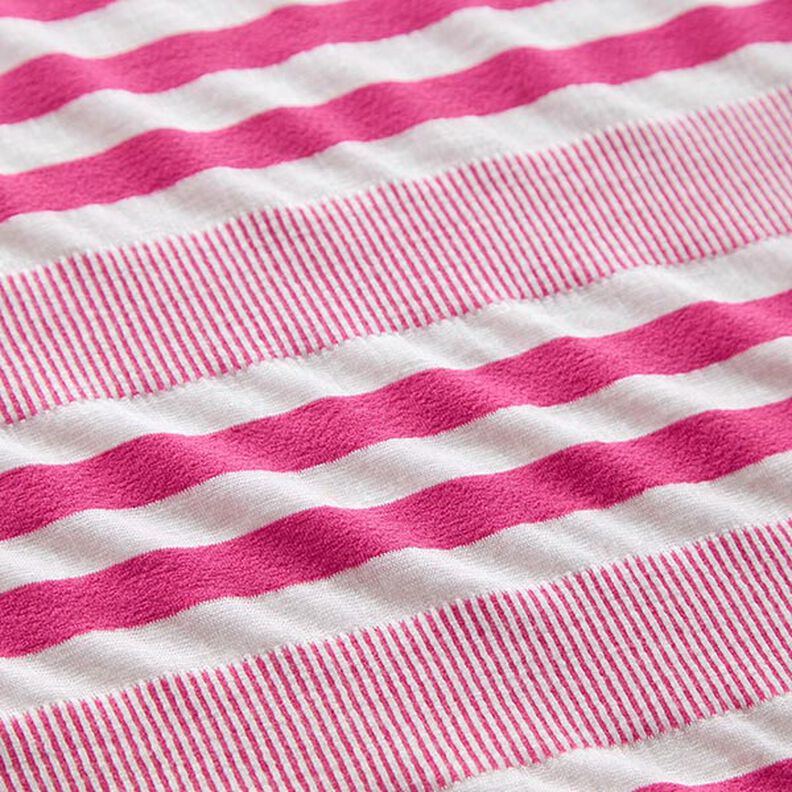 Viscosejersey gecrasht – wit/pink,  image number 2