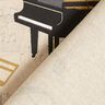 Decostof Half panama piano en bladmuziek – natuur/zwart,  thumbnail number 4