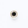 Knoop met oogje met goudkleurige rand [ Ø 11 mm ] – zwart/goud,  thumbnail number 1