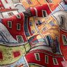 Decostof Gobelin kleurrijk stadje – karmijnrood/blauw,  thumbnail number 2