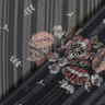 Chiffon met satijn en metallic strepen bloemen – zwart/wit,  thumbnail number 5