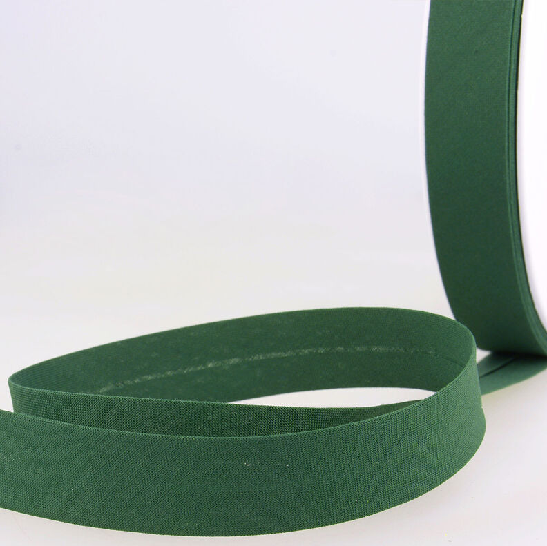 Biasband Polycotton [20 mm] – donkergroen,  image number 1