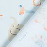 Katoenen stof Olifant spettert water – zilverblauw,  thumbnail number 4