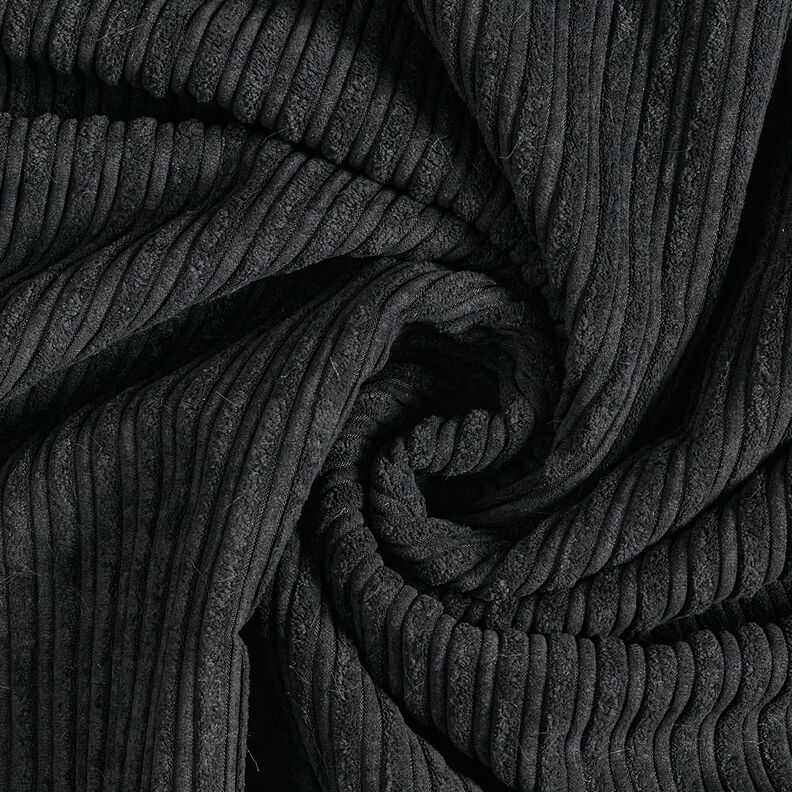 Corduroy met imitatiebont achterkant – zwart,  image number 3