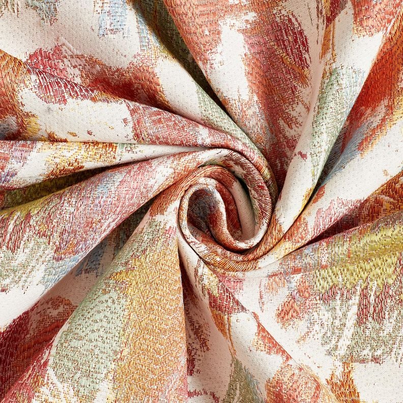 Decostof Gobelin abstracte kunst – lichtbeige/licht bessen,  image number 3