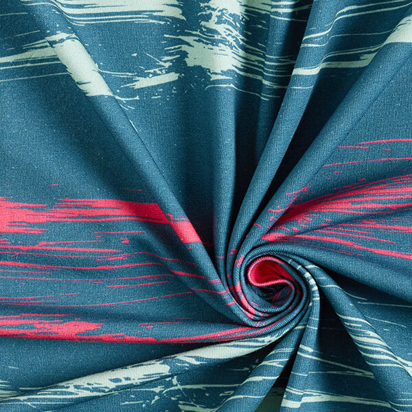 GOTS Katoenjersey Maisbaard | Tula – petroleum/intens roze, image number 3