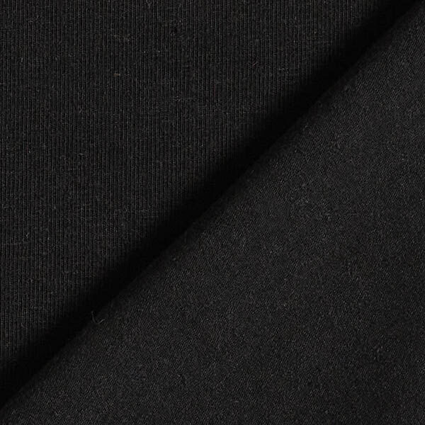 Jersey katoen-linnen-mix effen – zwart,  image number 3