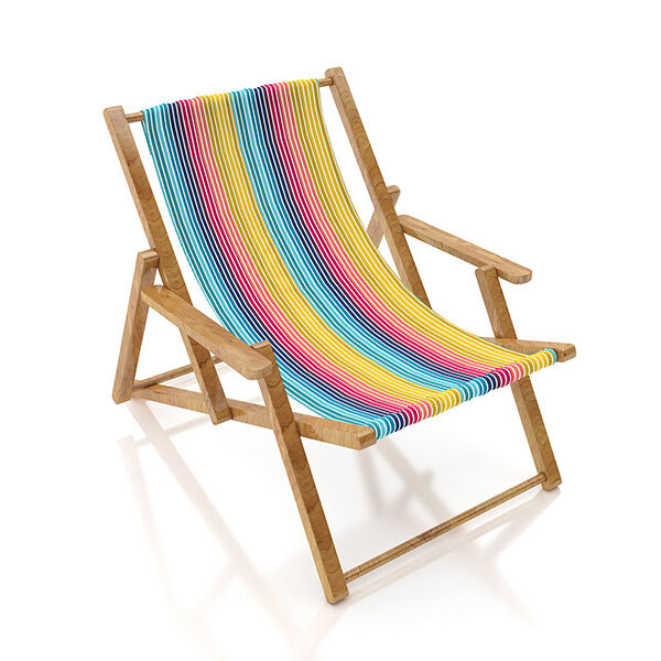Outdoor Ligstoel stof Lengtestrepen, 44 cm – turkoois, image number 4