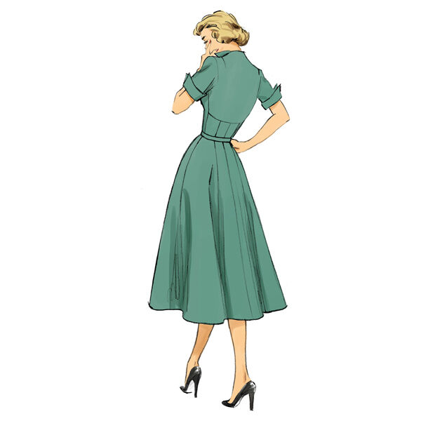 Vintage - jurk 1952, Butterick 6018|40 - 48,  image number 6