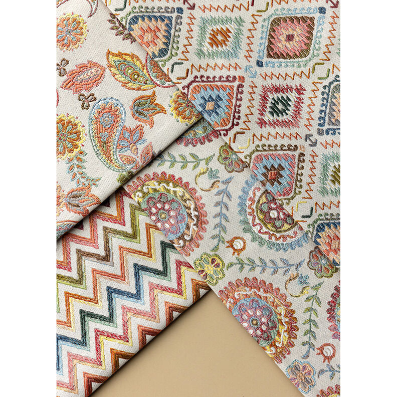 Decostof Jacquard Indiaas tapijt – lichtbeige,  image number 6