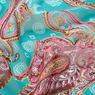 Chiffon Paisley – petroleum, 