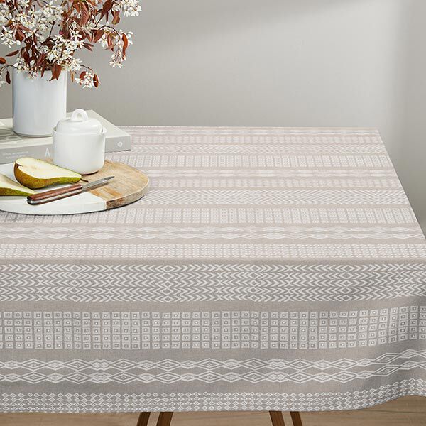 Decostof Half panama Etnische strepen – natuur/wit, image number 9