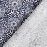 Katoenen stof Cretonne bloemige mandala – wit/nachtblauw,  thumbnail number 4