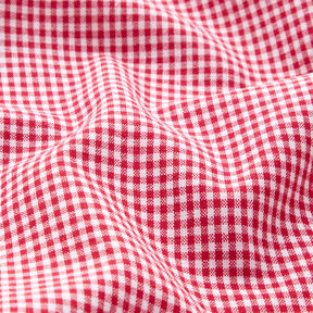 Katoenen stof Vichy ruit 0,2 cm – rood/wit, 