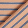 Katoenjersey smalle en brede strepen – koper/jeansblauw,  thumbnail number 4
