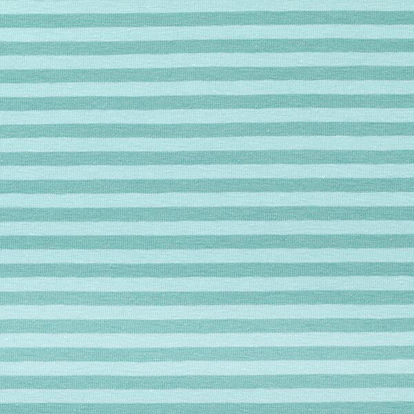 Katoenjersey smalle strepen – mint/lichtblauw,  image number 1