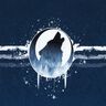 French Terry Panel mystieke wolf | Glitzerpüppi – marineblauw/wit,  thumbnail number 6