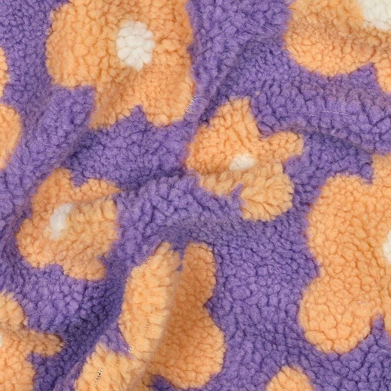 Teddy pluche Bloemen | Poppy Fabrics &ndash; lavendel/perzik,  image number 2