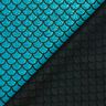 Foliejersey Zeemeerminschubben – zwart/turkoois,  thumbnail number 4