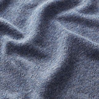 Fijngebreide jersey met gaatjesmotief Melange – jeansblauw, 