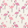 Alpenfleece verliefde flamingo's – ecru,  thumbnail number 1