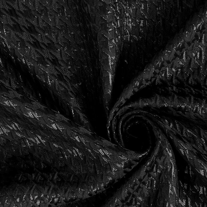 Cloqué Glitter pied-de-poule – zwart, image number 3