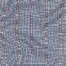 Katoenen stof Jacquard Cheques en bloemen – oceaanblauw/wit,  thumbnail number 2