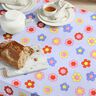 Gecoate katoen vrolijke bloemen | Poppy Fabrics – babyblauw/roze,  thumbnail number 8