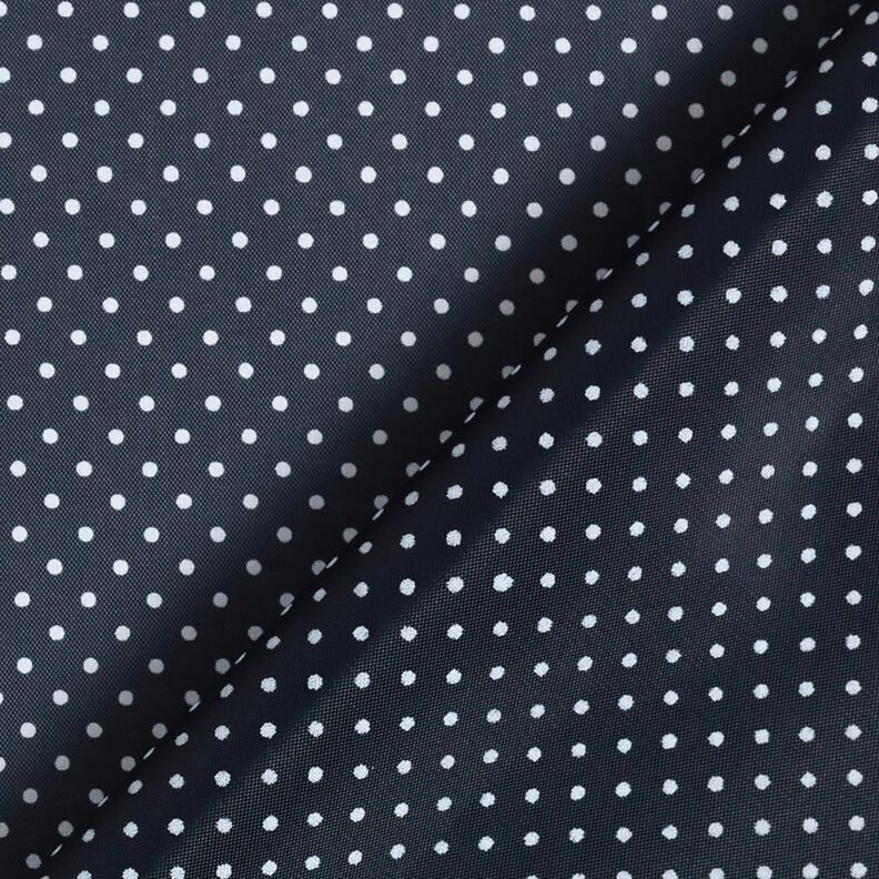 Voeringstof polkadots – marineblauw/wit,  image number 4