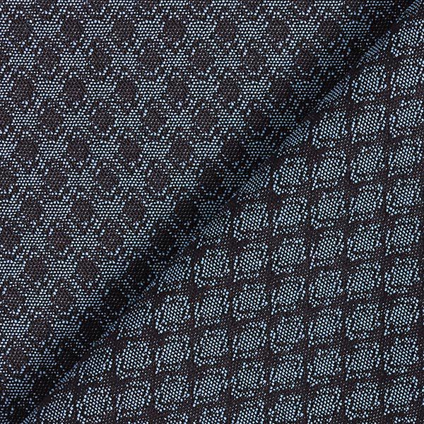 Stretch jacquard ruiten – jeansblauw, image number 4