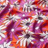 Satijnen expressieve bloemen – oranje/roodlila,  thumbnail number 2