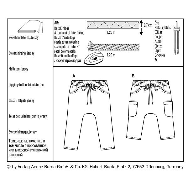 Elastische broek voor kinderen , Burda 9342 | 92 - 122,  image number 9