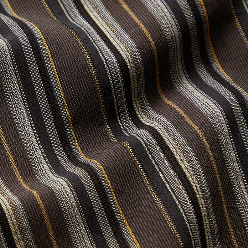 Katoenmix strepen – zwartbruin,  image number 2