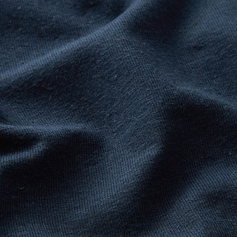 Jersey katoen-linnen-mix effen – marineblauw,  image number 2